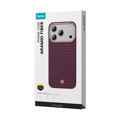 Apple iPhone 18 Pro Kılıf M-Safe Şarj Özellikli Benks ArmorAir ArmorGrid Serisi C1 Kevlar Karbon Kapak