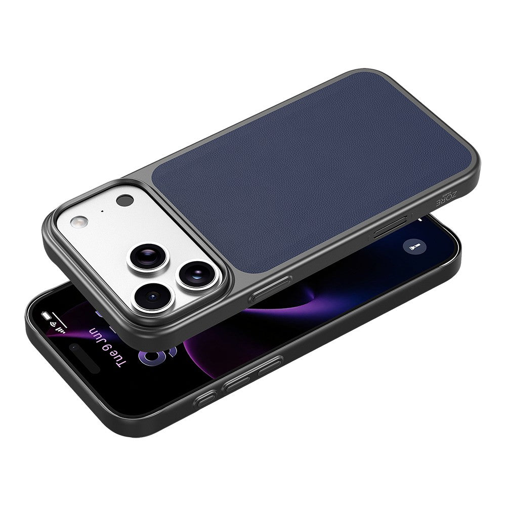 Apple iPhone 18 Pro Kılıf M-Safe Şarj Özellikli PU Zore Paris Trexo Sert PC Kapak