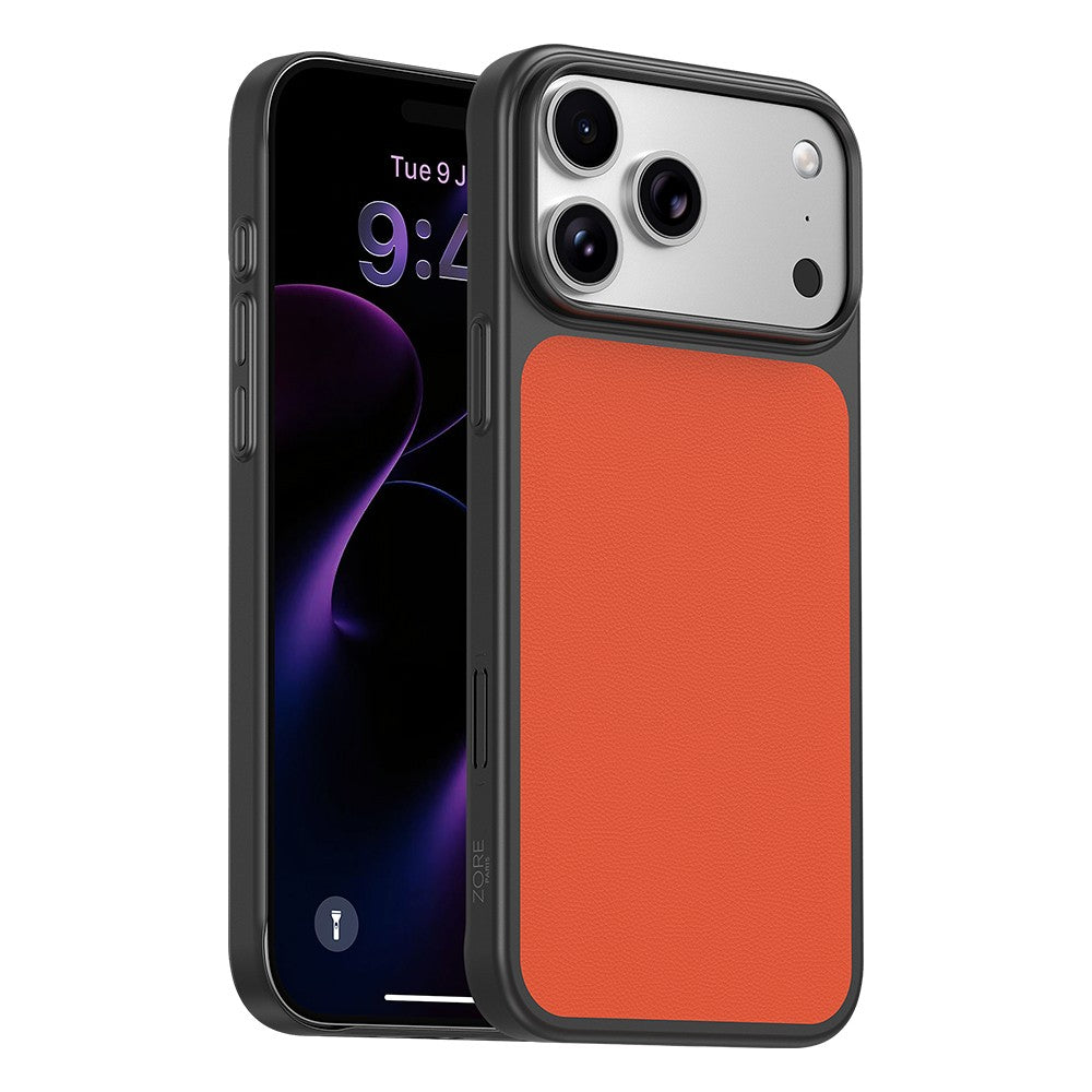 Apple iPhone 18 Pro Kılıf M-Safe Şarj Özellikli PU Zore Paris Trexo Sert PC Kapak