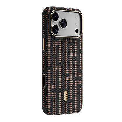 Apple iPhone 18 Pro Kılıf M-safe Şarj Özellikli Raptic Aramid Dual Ultra Grid Serisi Karbon Kapak