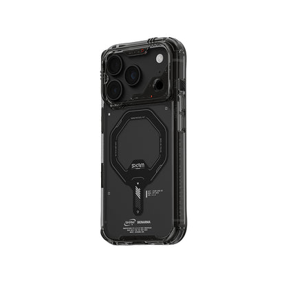Apple iPhone 18 Pro Kılıf M-safe Şarj Özellikli Şeffaf Airbag Tasarımlı Skinarma Saido Mag-Charge Kapak