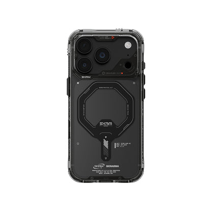 Apple iPhone 18 Pro Kılıf M-safe Şarj Özellikli Şeffaf Airbag Tasarımlı Skinarma Saido Mag-Charge Kapak