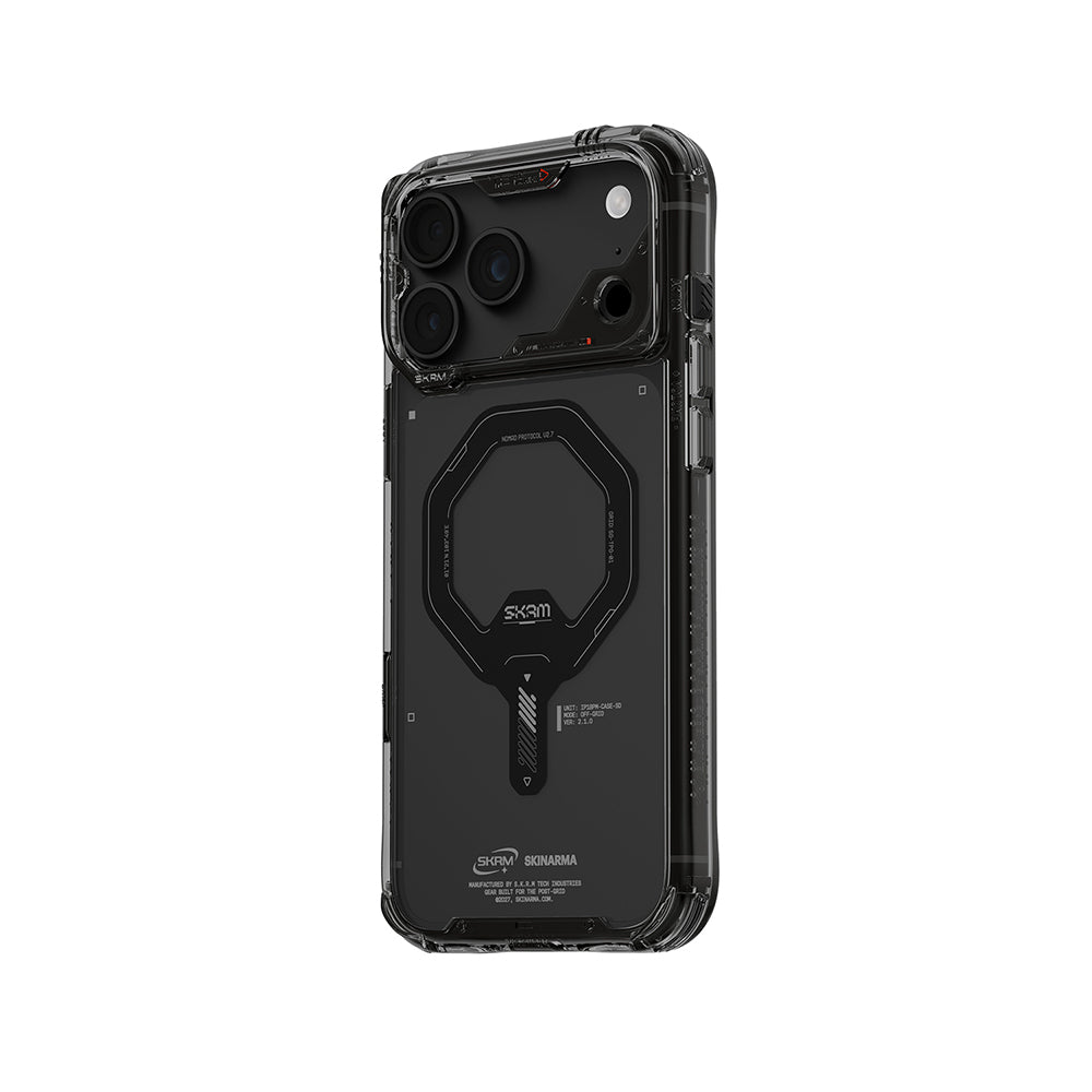 Apple iPhone 18 Pro Kılıf M-safe Şarj Özellikli Şeffaf Airbag Tasarımlı Skinarma Saido Mag-Charge Kapak