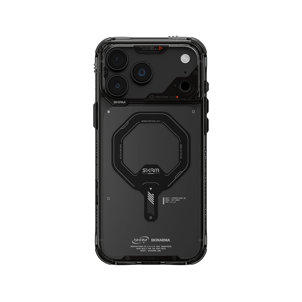 Apple iPhone 18 Pro Kılıf M-safe Şarj Özellikli Şeffaf Airbag Tasarımlı Skinarma Saido Mag-Charge Kapak