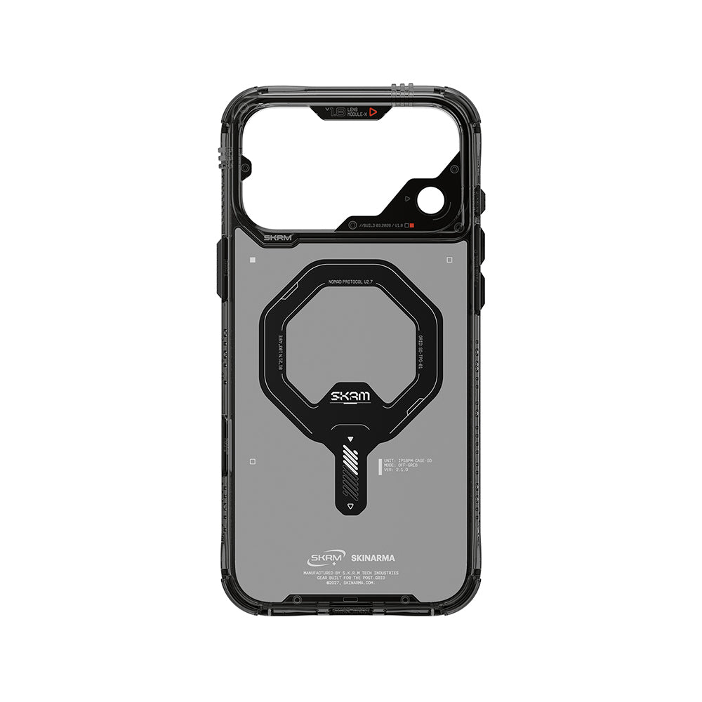 Apple iPhone 18 Pro Kılıf M-safe Şarj Özellikli Şeffaf Airbag Tasarımlı Skinarma Saido Mag-Charge Kapak