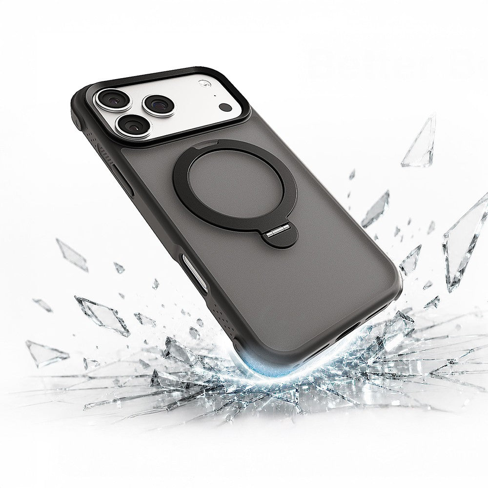 Apple iPhone 18 Pro Kılıf M-safe Şarj Özellikli Standlı Lenyes Eclat Kapak