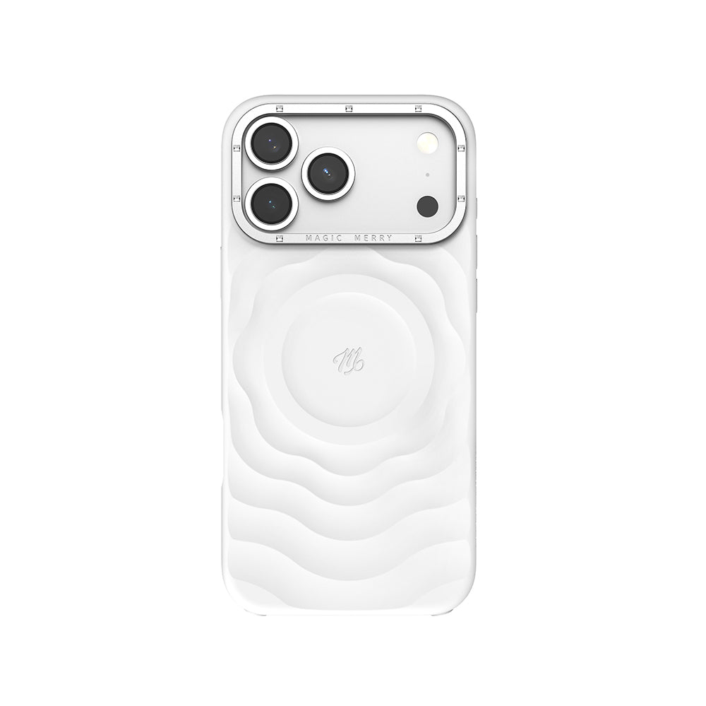 Apple iPhone 18 Pro Kılıf M-safe Şarj Özellikli Wiwu Magic Merry Blossom Drift Serisi Kapak