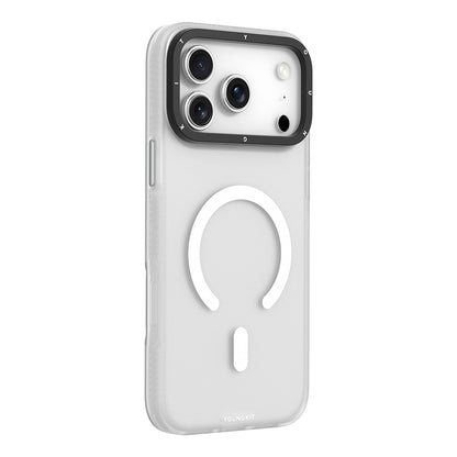 Apple iPhone 18 Pro Kılıf M-safe Şarj Özellikli Youngkit Hidden Sand Serisi Kapak