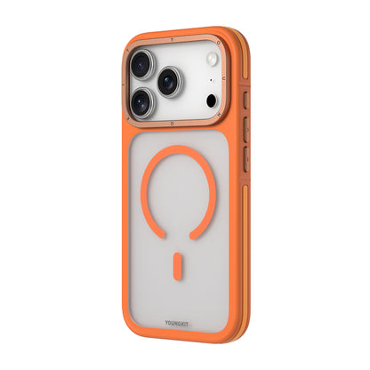 Apple iPhone 18 Pro Kılıf M-safe Şarj Özellikli Youngkit Rock Sand Serisi Kapak