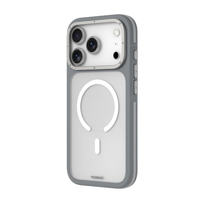 Apple iPhone 18 Pro Kılıf M-safe Şarj Özellikli Youngkit Rock Sand Serisi Kapak