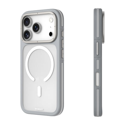 Apple iPhone 18 Pro Kılıf M-safe Şarj Özellikli Youngkit Rock Sand Serisi Kapak