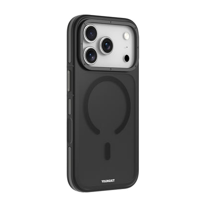 Apple iPhone 18 Pro Kılıf M-safe Şarj Özellikli Youngkit Rock Sand Serisi Kapak