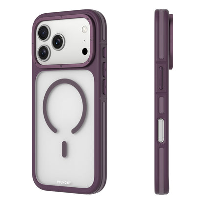 Apple iPhone 18 Pro Kılıf M-safe Şarj Özellikli Youngkit Rock Sand Serisi Kapak