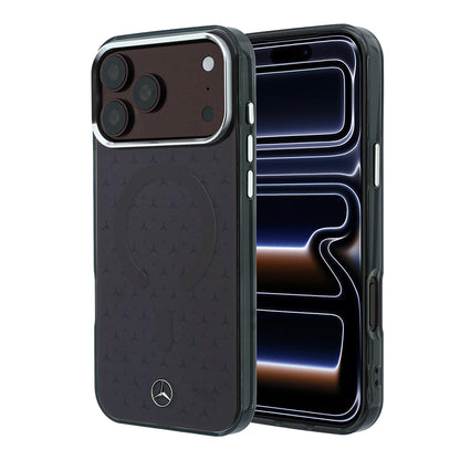 Apple iPhone 18 Pro Kılıf Mercedes Benz Orjinal Lisanslı M-safe Şarj Özellikli Çift Katmanlı Yıldız Desenli Sert PC Kapak
