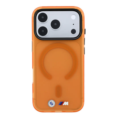 Apple iPhone 18 Pro Max Kılıf BMW Orjinal Lisanslı M-safe Şarj Özellikli Metal Buton Tasarımlı Buzlu IML Baskılı Kapak