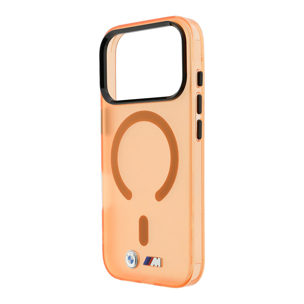 Apple iPhone 18 Pro Max Kılıf BMW Orjinal Lisanslı M-safe Şarj Özellikli Metal Buton Tasarımlı Buzlu IML Baskılı Kapak
