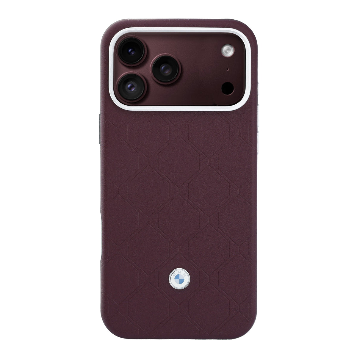 Apple iPhone 18 Pro Max Kılıf BMW Orjinal Lisanslı M-safe Şarj Özellikli Metal Logolu Kabartmalı Kapitone Deri Kartlıklı Kapak