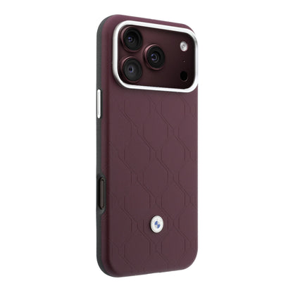 Apple iPhone 18 Pro Max Kılıf BMW Orjinal Lisanslı M-safe Şarj Özellikli Metal Logolu Kabartmalı Kapitone Deri Kartlıklı Kapak