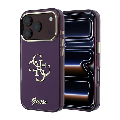 Apple iPhone 18 Pro Max Kılıf Guess Orjinal Lisanslı Yazı ve 4G Büyük Metal Logolu Silikon Kapak
