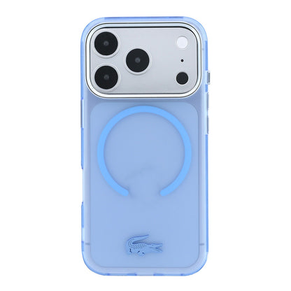 Apple iPhone 18 Pro Max Kılıf Lacoste Orjinal Lisanslı M-safe C-Magnet İkonik Timsah Logolu IML Frosted Kapak