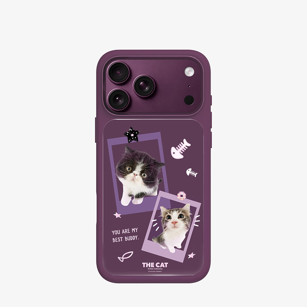 Apple iPhone 18 Pro Max Kılıf M-safe Şarj Özellikli 3D Baskılı Tasarım Mutural The Cat Serisi Kapak