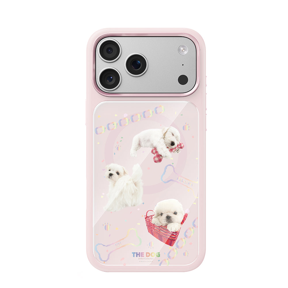 Apple iPhone 18 Pro Max Kılıf M-safe Şarj Özellikli 3D Baskılı Tasarım Mutural The Dog Serisi Kapak