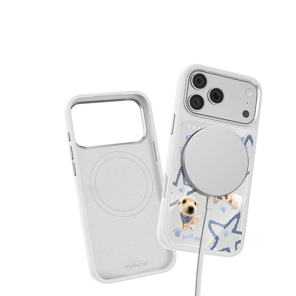 Apple iPhone 18 Pro Max Kılıf M-safe Şarj Özellikli 3D Baskılı Tasarım Mutural The Dog Serisi Kapak