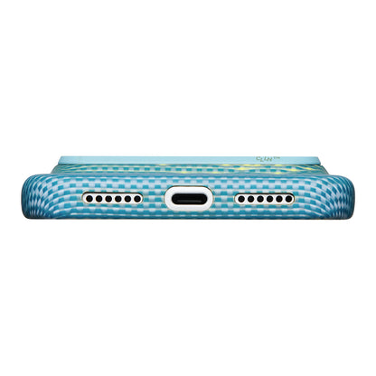 Apple iPhone 18 Pro Max Kılıf M-safe Şarj Özellikli Aramid Karbon Fiber Pitaka Glints of Gold Ultra Slim Serisi Kapak