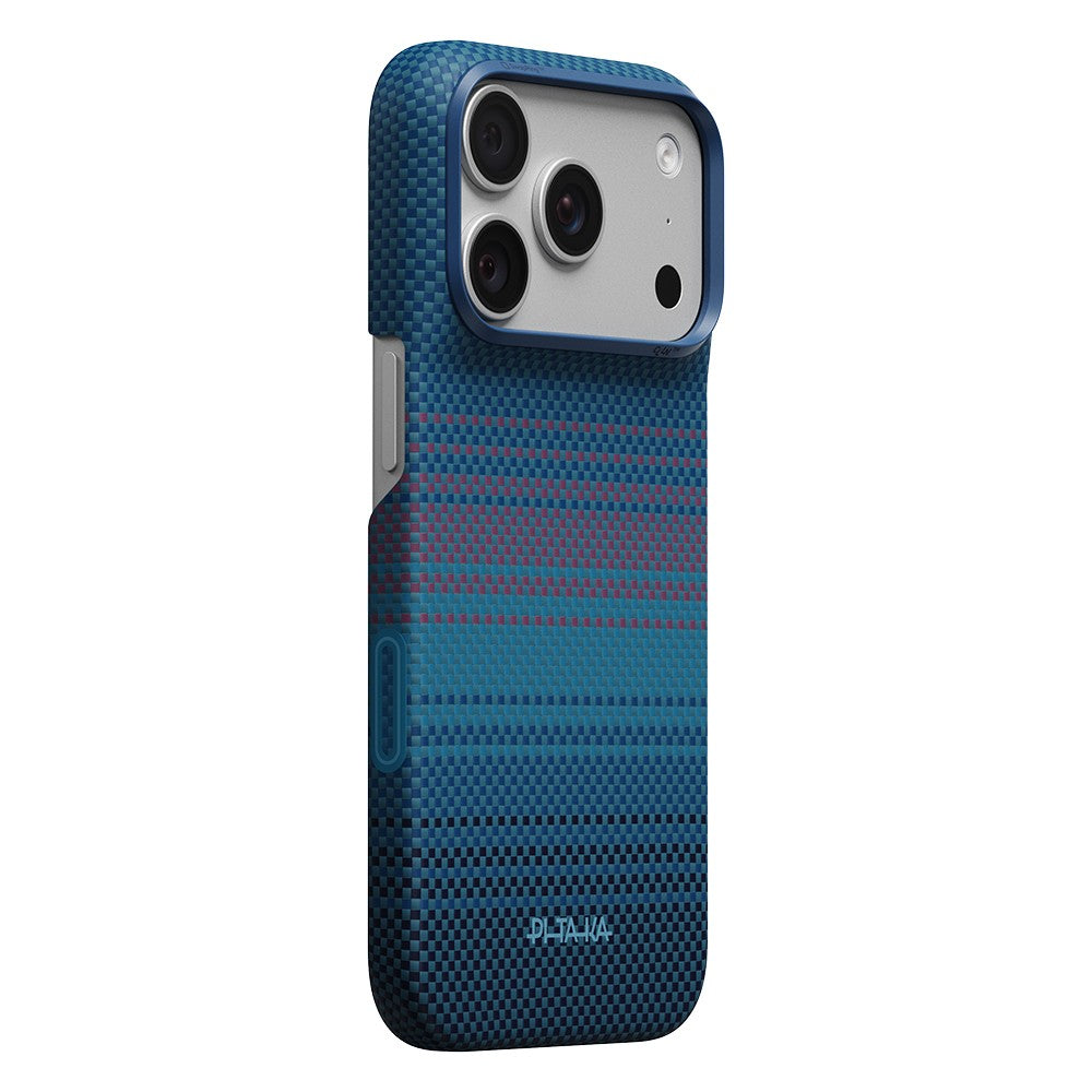 Apple iPhone 18 Pro Max Kılıf M-safe Şarj Özellikli Aramid Karbon Fiber Pitaka Moonrise 2.0 Nights Serisi Kapak