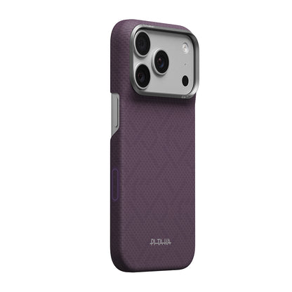Apple iPhone 18 Pro Max Kılıf M-safe Şarj Özellikli Aramid Karbon Fiber Pitaka Weaving Serisi Kapak