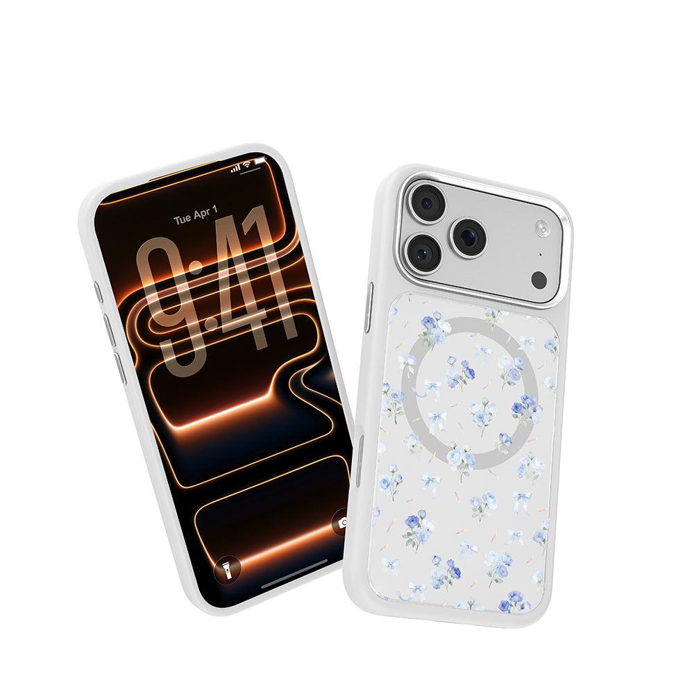 Apple iPhone 18 Pro Max Kılıf M-safe Şarj Özellikli Çiçek Tasarımlı Mutural Flower Serisi Kapak