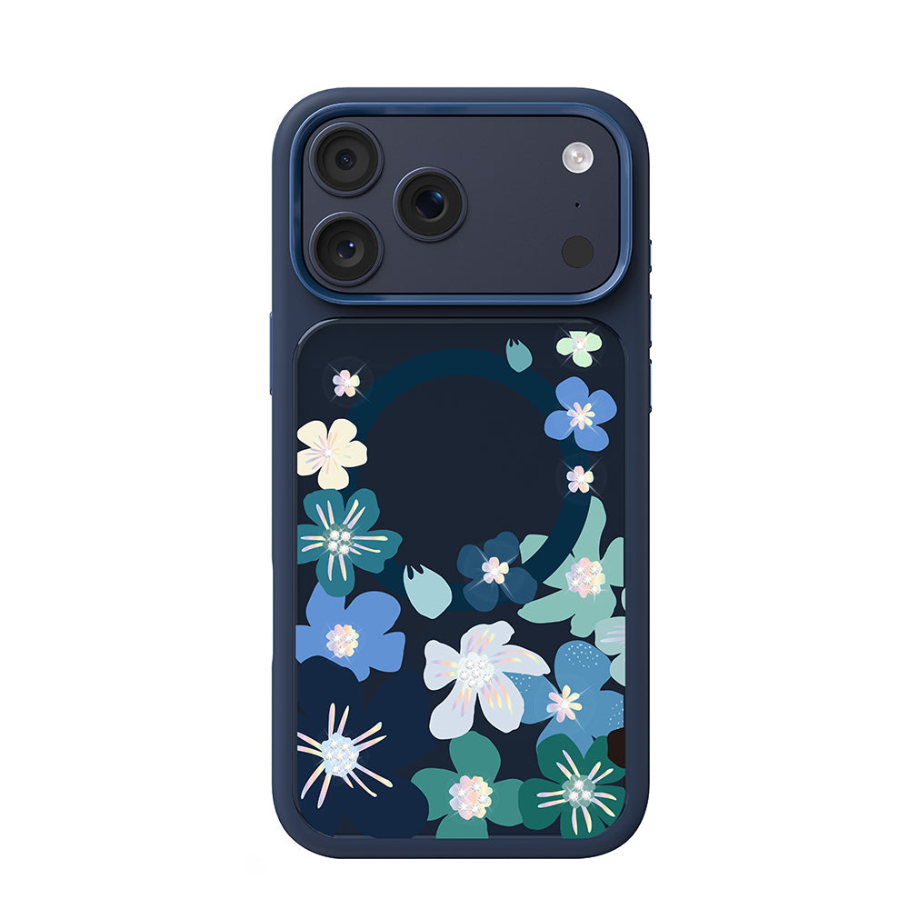 Apple iPhone 18 Pro Max Kılıf M-safe Şarj Özellikli Çiçek Tasarımlı Mutural Flower Serisi Kapak