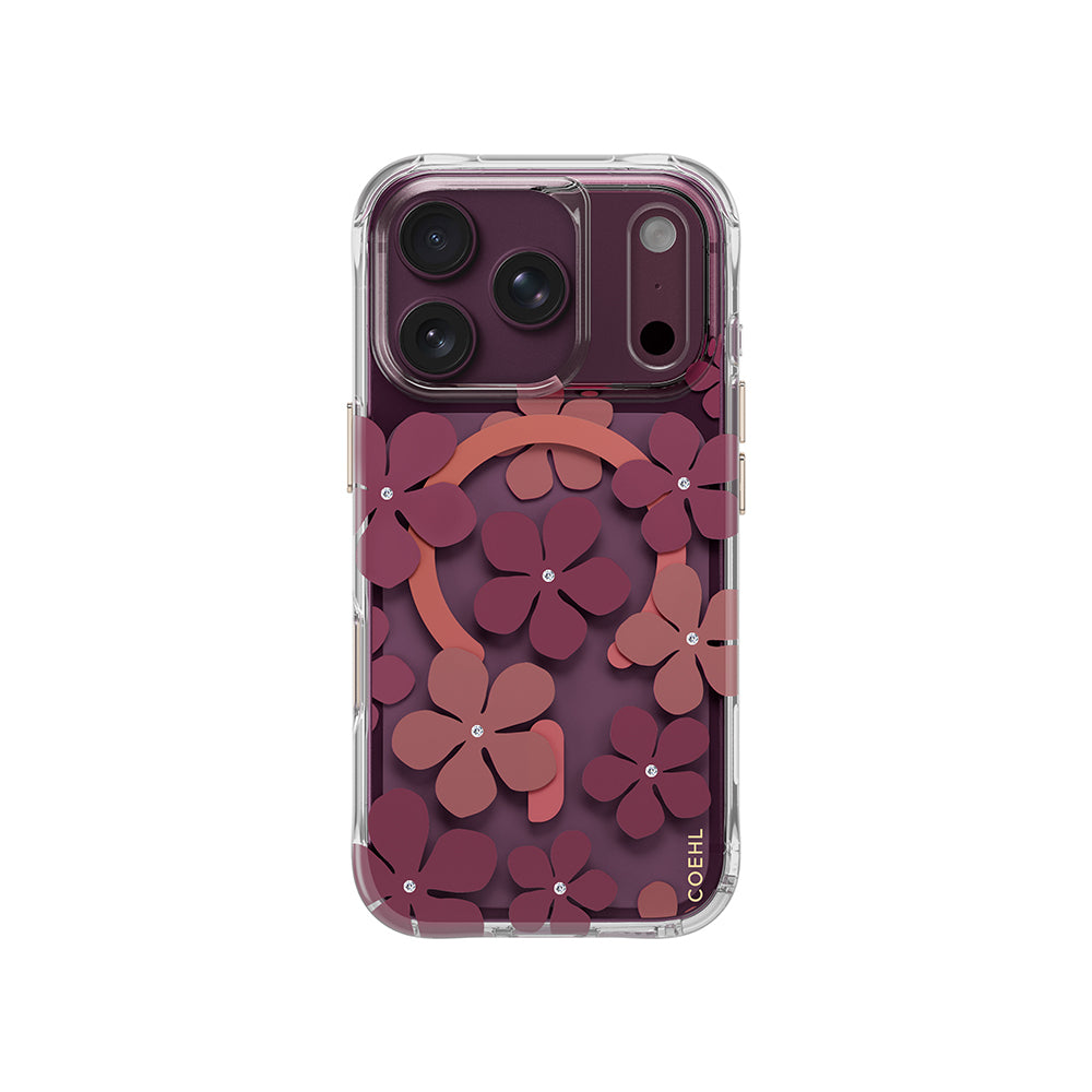 Apple iPhone 18 Pro Max Kılıf M-safe Şarj Özellikli Çiçekli Tasarım Coehl Mila Serisi Kapak