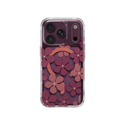 Apple iPhone 18 Pro Max Kılıf M-safe Şarj Özellikli Çiçekli Tasarım Coehl Mila Serisi Kapak