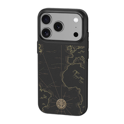 Apple iPhone 18 Pro Max Kılıf M-safe Şarj Özellikli Karbon Fiber Tasarımlı Benks ArmorEdge Air Navigator Kevlar Kapak