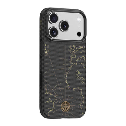 Apple iPhone 18 Pro Max Kılıf M-safe Şarj Özellikli Karbon Fiber Tasarımlı Benks ArmorEdge Air Navigator Kevlar Kapak