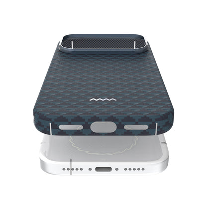 Apple iPhone 18 Pro Max Kılıf M-safe Şarj Özellikli Raptic Aramid Skin Origin Serisi Karbon Kapak