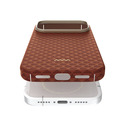 Apple iPhone 18 Pro Max Kılıf M-safe Şarj Özellikli Raptic Aramid Skin Origin Serisi Karbon Kapak