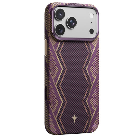 Apple iPhone 18 Pro Max Kılıf M-safe Şarj Özellikli Raptic Aramid Skin Scepter Serisi Karbon Kapak
