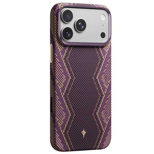 Apple iPhone 18 Pro Max Kılıf M-safe Şarj Özellikli Raptic Aramid Skin Scepter Serisi Karbon Kapak
