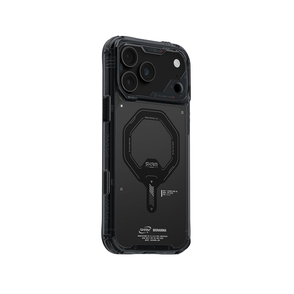 Apple iPhone 18 Pro Max Kılıf M-safe Şarj Özellikli Şeffaf Airbag Tasarımlı Skinarma Saido Mag-Charge Kapak