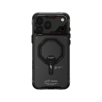 Apple iPhone 18 Pro Max Kılıf M-safe Şarj Özellikli Şeffaf Airbag Tasarımlı Skinarma Saido Mag-Charge Kapak