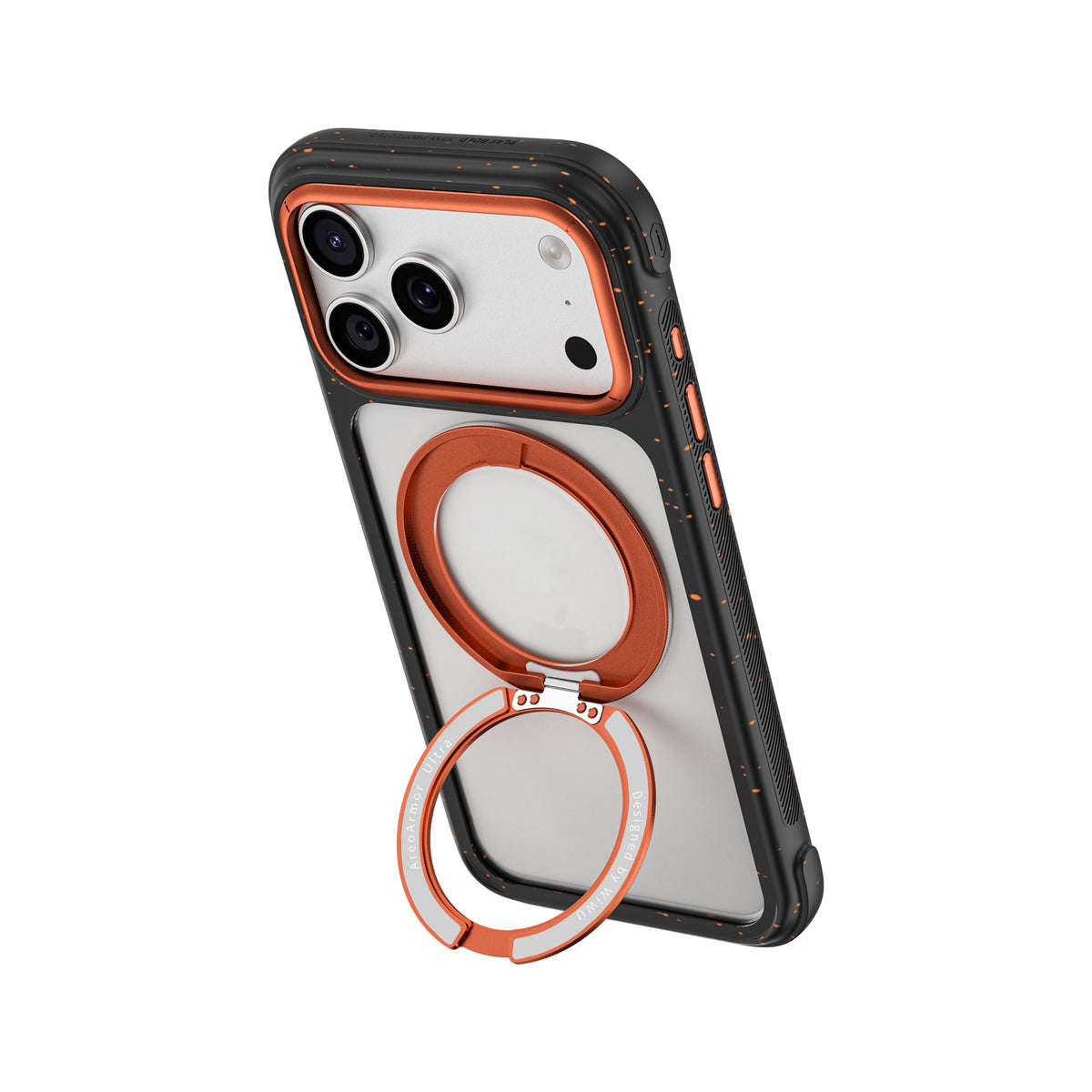 Apple iPhone 18 Pro Max Kılıf M-safe Şarj Özellikli Wiwu AA-203 AeroArmor Ultra Serisi Airbag Tasarımlı Standlı Kapak