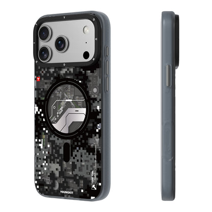 Apple iPhone 18 Pro Max Kılıf M-Safe Şarj Özellikli Youngkit Camouflage Sykell Serisi Kapak