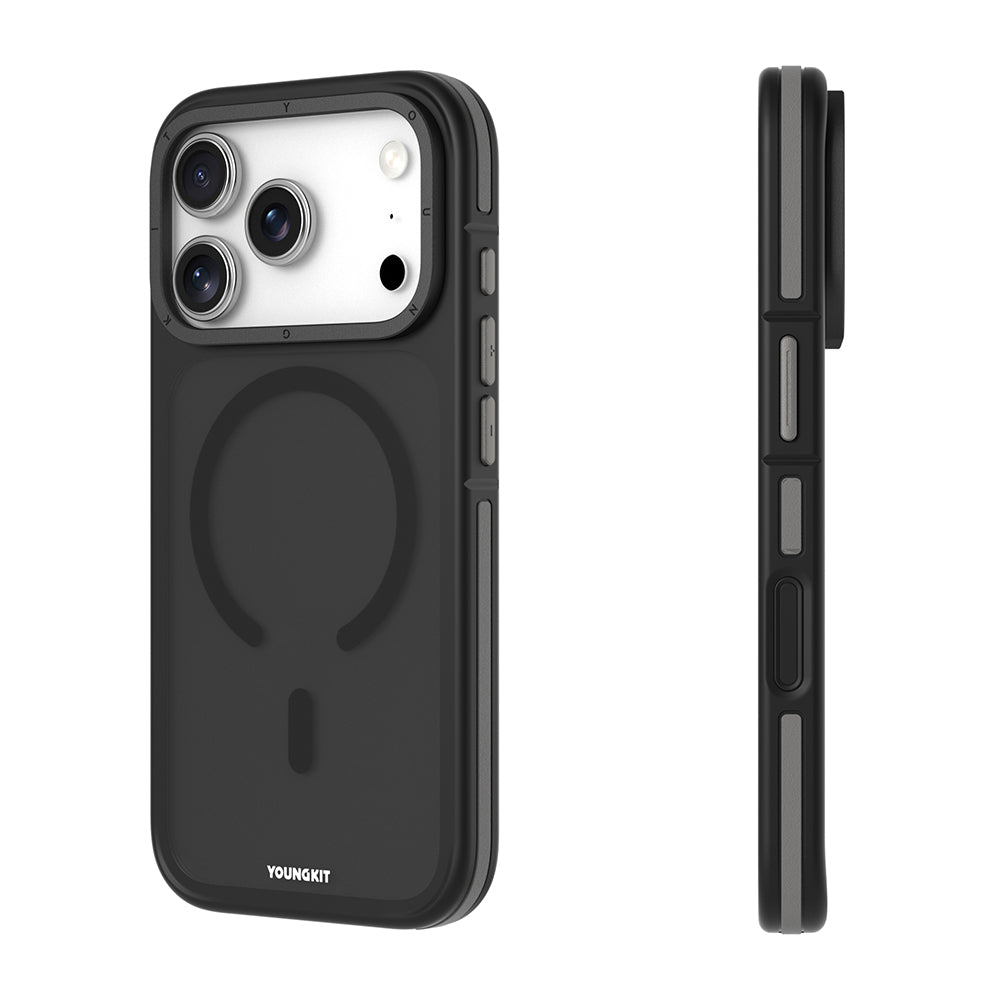 Apple iPhone 18 Pro Max Kılıf M-safe Şarj Özellikli Youngkit Rock Sand Serisi Kapak