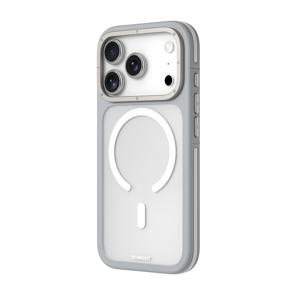 Apple iPhone 18 Pro Max Kılıf M-safe Şarj Özellikli Youngkit Rock Sand Serisi Kapak