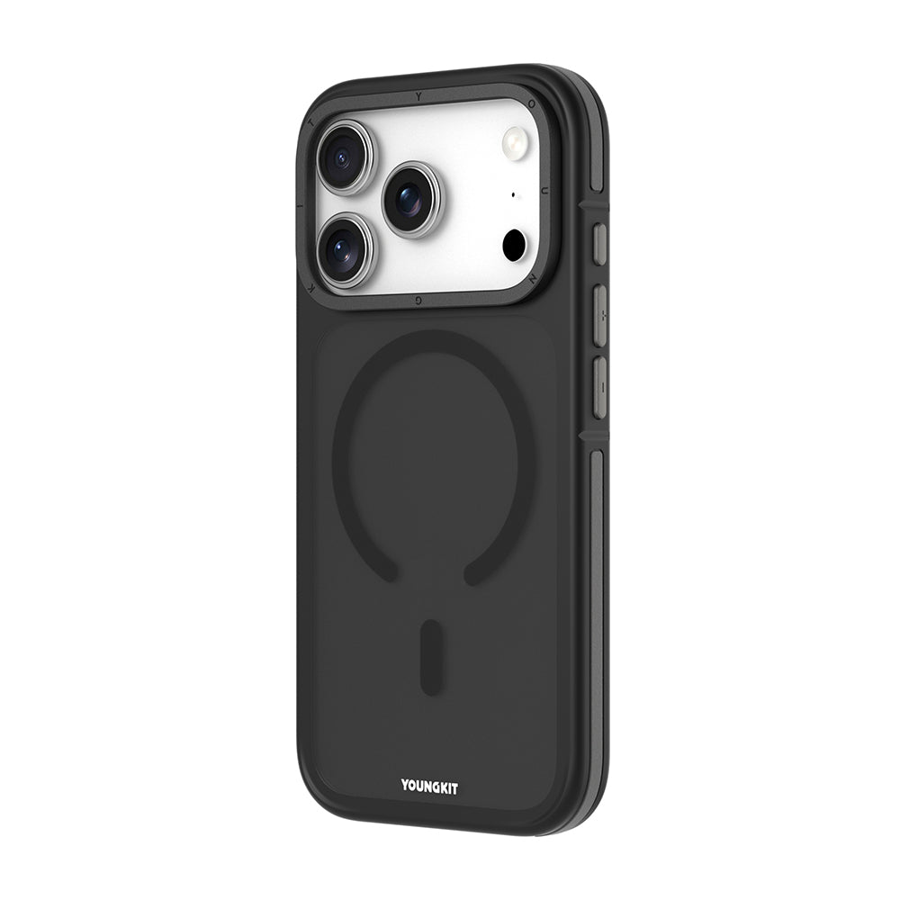 Apple iPhone 18 Pro Max Kılıf M-safe Şarj Özellikli Youngkit Rock Sand Serisi Kapak