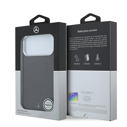 Apple iPhone 18 Pro Max Kılıf Mercedes Benz Orjinal Lisanslı M-safe Şarj Özellikli Çift Katmanlı Yıldız Desenli Sert PC Kapak
