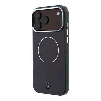 Apple iPhone 18 Pro Max Kılıf Mercedes Benz Orjinal Lisanslı M-safe Şarj Özellikli Saydam Yüzey İkonik 3D Metal Logolu Kapak