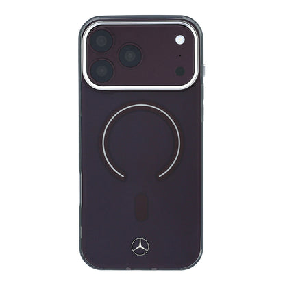 Apple iPhone 18 Pro Max Kılıf Mercedes Benz Orjinal Lisanslı M-safe Şarj Özellikli Saydam Yüzey İkonik 3D Metal Logolu Kapak